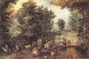 Jan Brueghel The Elder Landscape with a Ford Germany oil painting artist